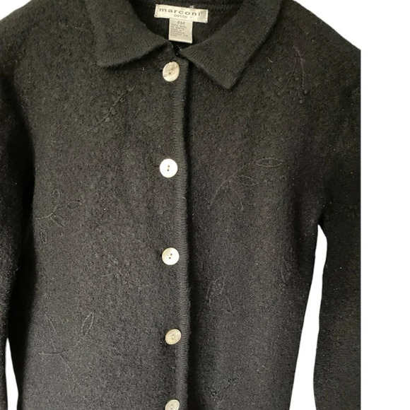 Marconi 100% Wool Cardigan Size PM - Picture 4 of 10